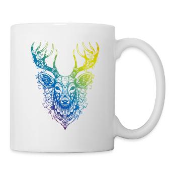 Cerf Mandala Boho - Mug blanc - blanc - Droite