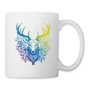 Hirsch Mandala Boho - Tasse - Weiß - Rechts