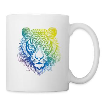 Tiger Mandala Boho - Tasse - Weiß - Rechts