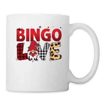Bingo Liebe Büffel Plaid Gnom Bingo - Tasse - Weiß - Rechts