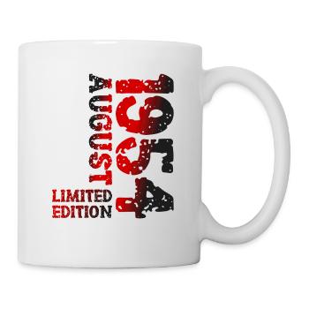 1954 August Limited Edition 69. Geburtstag Outfit - Tasse - Weiß - Rechts