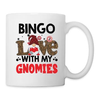 Bingo Liebe Mit Meinen Gnomies Leo Bingo - Tasse - Weiß - Rechts