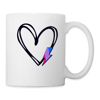 Subtil Bi Pride Fier allié Mois de la fierté Bisexuel - Mug blanc - blanc - Droite