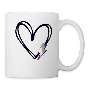 Subtil Ace Pride Fier allié Mois de la fierté Asexué - Mug blanc - blanc - Droite