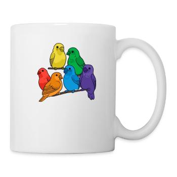 Asexual Pride Birds Parrots Budgies Kawaii Ace - Mug - white - Right