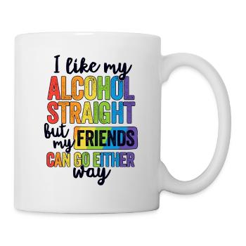 Alkohol Hetero Freunde So oder so Pride Month - Tasse - Weiß - Rechts