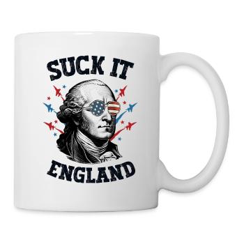 Suck It England 4th Of July Men Patriotic George - Mug - white - Right