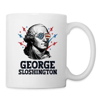George Sloshington 4th Of July Men American Flag - Mug - white - Right