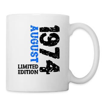 1974 August Limited Edition 49. Geburtstag Outfit - Tasse - Weiß - Rechts