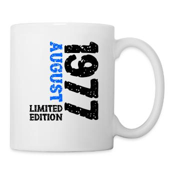 1977 August Limited Edition 46. Geburtstag Outfit - Tasse - Weiß - Rechts