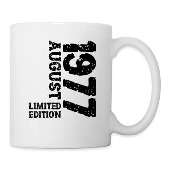 1977 August Limited Edition 46. Geburtstag Outfit - Tasse - Weiß - Rechts