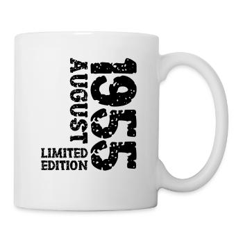 1955 August Limited Edition 68. Geburtstag Outfit - Tasse - Weiß - Rechts