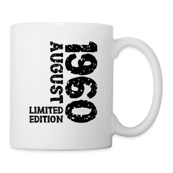 1960 August Limited Edition 63. Geburtstag Outfit - Tasse - Weiß - Rechts