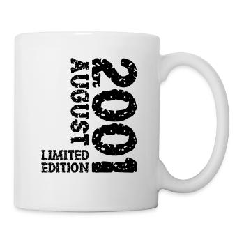 2001 August Limited Edition 22. Geburtstag Outfit - Tasse - Weiß - Rechts