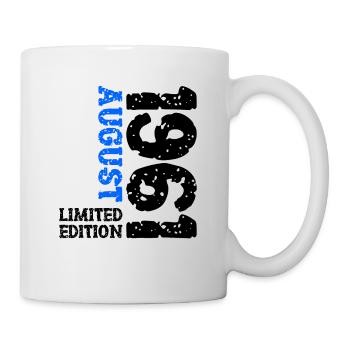1961 August Limited Edition 62. Geburtstag Outfit - Tasse - Weiß - Rechts
