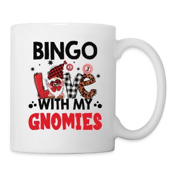 Bingo Liebe Mit Meinen Gnomies Leo Bingo - Tasse - Weiß - Rechts