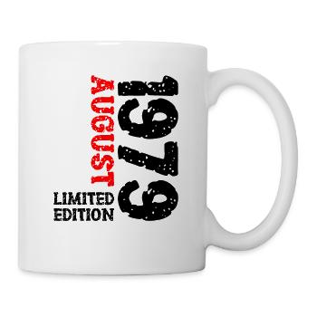1979 August Limited Edition 44. Geburtstag Outfit - Tasse - Weiß - Rechts