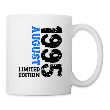 1995 August Limited Edition 28. Geburtstag Outfit - Tasse - Weiß - Rechts