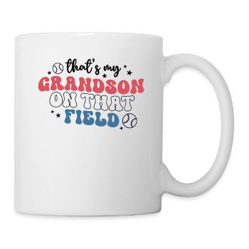 Das ist mein Enkel auf dem Feld Trikot süß - Tasse - Weiß - Rechts