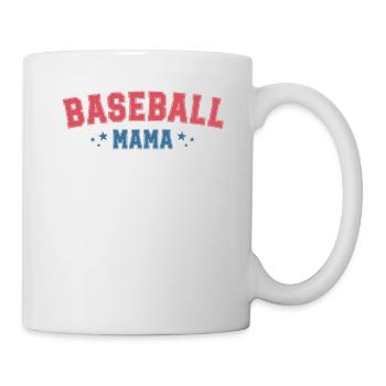 Retro Baseball Mama Chemise Vintage Américain Mignon - Mug blanc - blanc - Droite