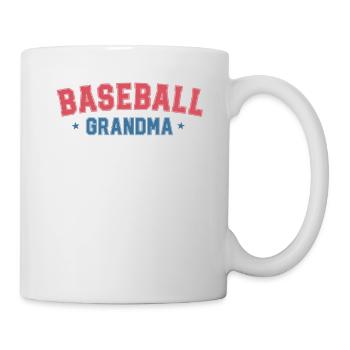 Retro Baseball Oma Hemd Vintage Familie - Tasse - Weiß - Rechts
