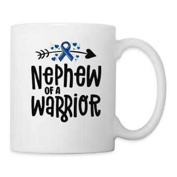Neffe eines Krieger-Support-Teams Darmkrebs - Tasse - Weiß - Rechts