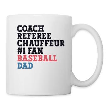 Chemise de père de baseball drôle de baseball disant mon fils - Mug blanc - blanc - Droite