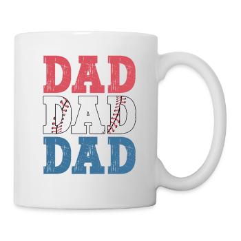 Baseball Dad Shirt Retro Vatertag Vintage - Tasse - Weiß - Rechts