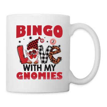 Bingo Liebe Mit Meinen Gnomies Leo Bingo - Tasse - Weiß - Rechts