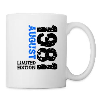 1981 August Limited Edition 42. Geburtstag Outfit - Tasse - Weiß - Rechts