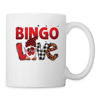 Bingo Love Leo Pattern Women Men Bingo - Tasse - Weiß - Rechts