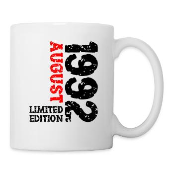1992 August Limited Edition 31. Geburtstag Outfit - Tasse - Weiß - Rechts