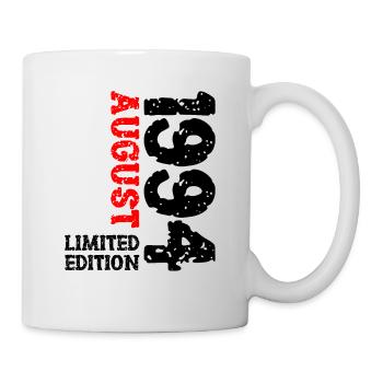 1994 August Limited Edition 29. Geburtstag Outfit - Tasse - Weiß - Rechts
