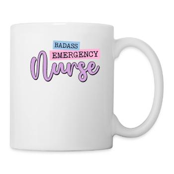 Badass Infirmière d’urgence Trauma Queen ER Emergency - Mug blanc - blanc - Droite