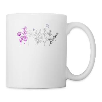 Asexuel Wildflower Pride Mois LGBT Subtil Ace - Mug blanc - blanc - Droite