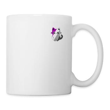 Pocket Cat Asexual Pride Month Minimalistisch Subtil - Tasse - Weiß - Rechts