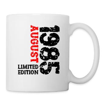 1985 August Limited Edition 38. Geburtstag Outfit - Tasse - Weiß - Rechts