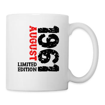 1961 August Limited Edition 62. Geburtstag Outfit - Tasse - Weiß - Rechts