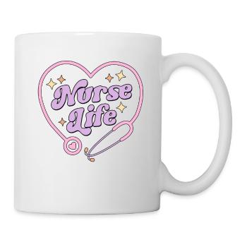 Krankenschwester Leben Retro Vintage Krankenpflege Frauen Krankenschwester Woche - Tasse - Weiß - Rechts