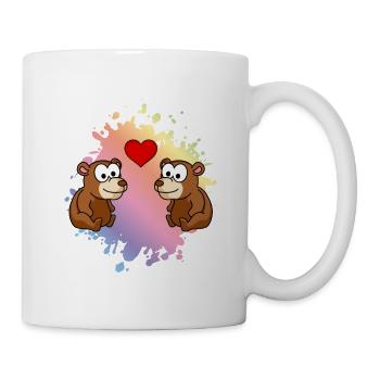 Ours Comic Couple Amour - Mug blanc - blanc - Droite