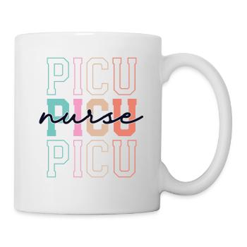 Infirmière de l’USIP Rainbow Retro Soins intensifs pédiatriques - Mug blanc - blanc - Droite