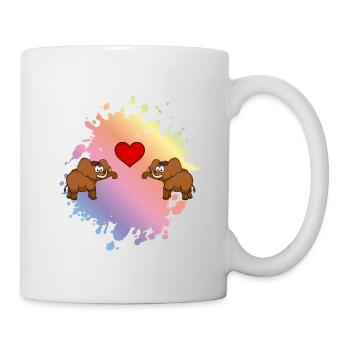 Mammouth Comic Couple Love - Mug blanc - blanc - Droite