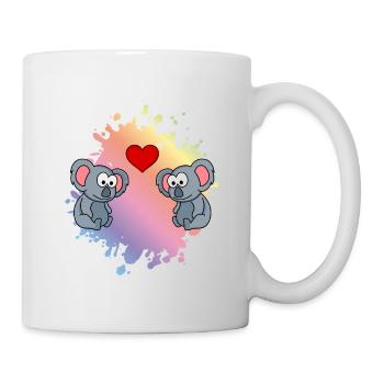 Koala Comic Couple Amour - Mug blanc - blanc - Droite
