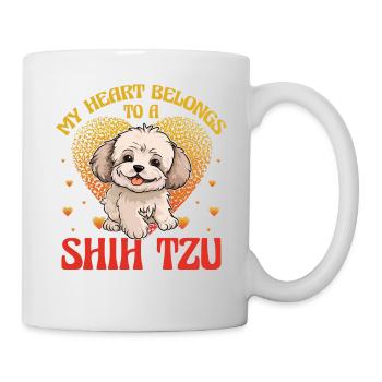 Mon cœur appartient à un Shih Tzu - Mug blanc - blanc - Droite