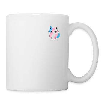 Subtiler Transgender-Pride-Monat LGBT-Kawaii-Katze - Tasse - Weiß - Rechts