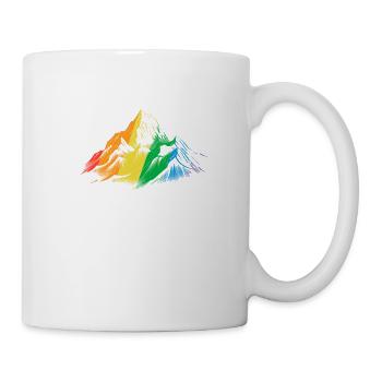 Subtle Pride Month Rainbow Mountain Hiking - Mug - white - Right