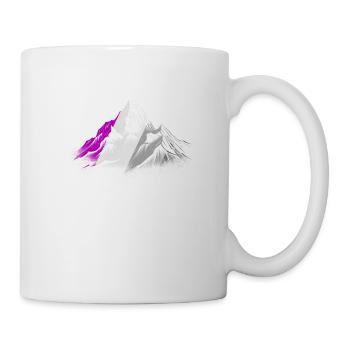 Subtiler asexueller Pride-Monat Bergwandern - Tasse - Weiß - Rechts