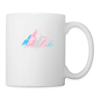 Subtiler Transgender-Pride-Monat Bergwandern - Tasse - Weiß - Rechts