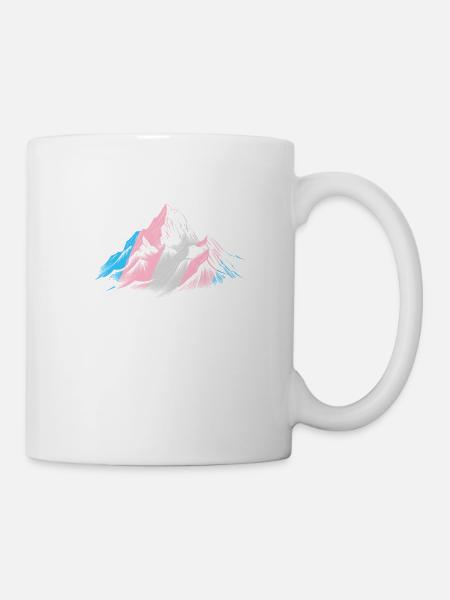 Subtil Transgender Pride Mois de la randonnée en montagne - Mug blanc - blanc