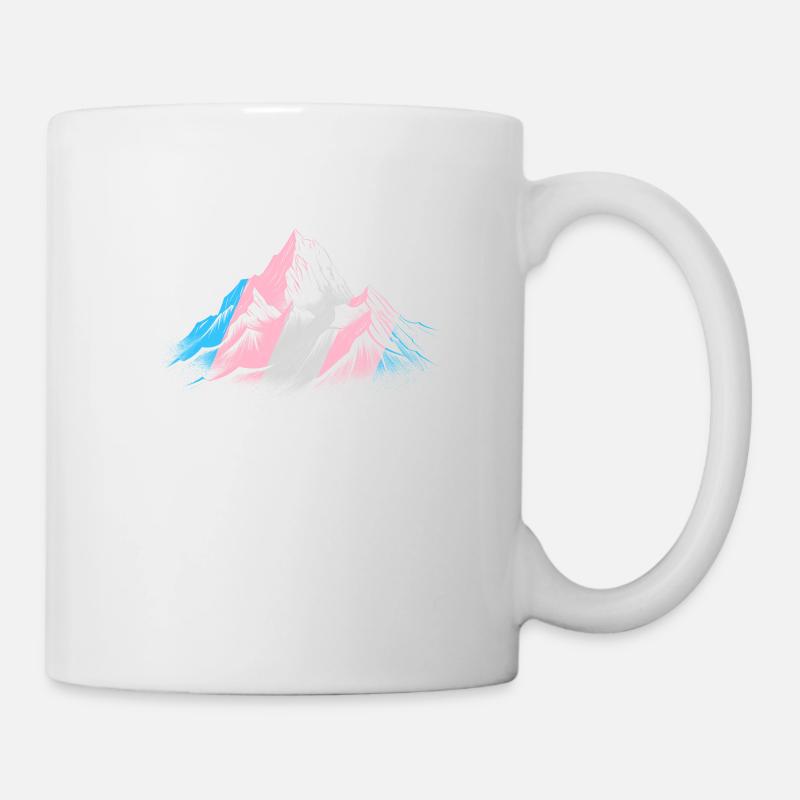 Subtil Transgender Pride Mois de la randonnée en montagne - Mug blanc - blanc